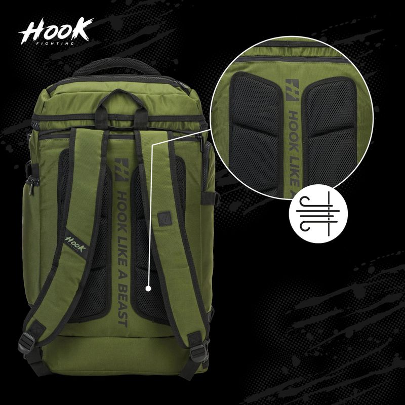 Batoh HOOK FIGHTING Training 2v1 Duffel Bag 30 l zelená 18