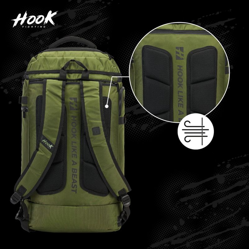 Batoh HOOK FIGHTING Camp 2v1 Duffel 41 l zelená 19
