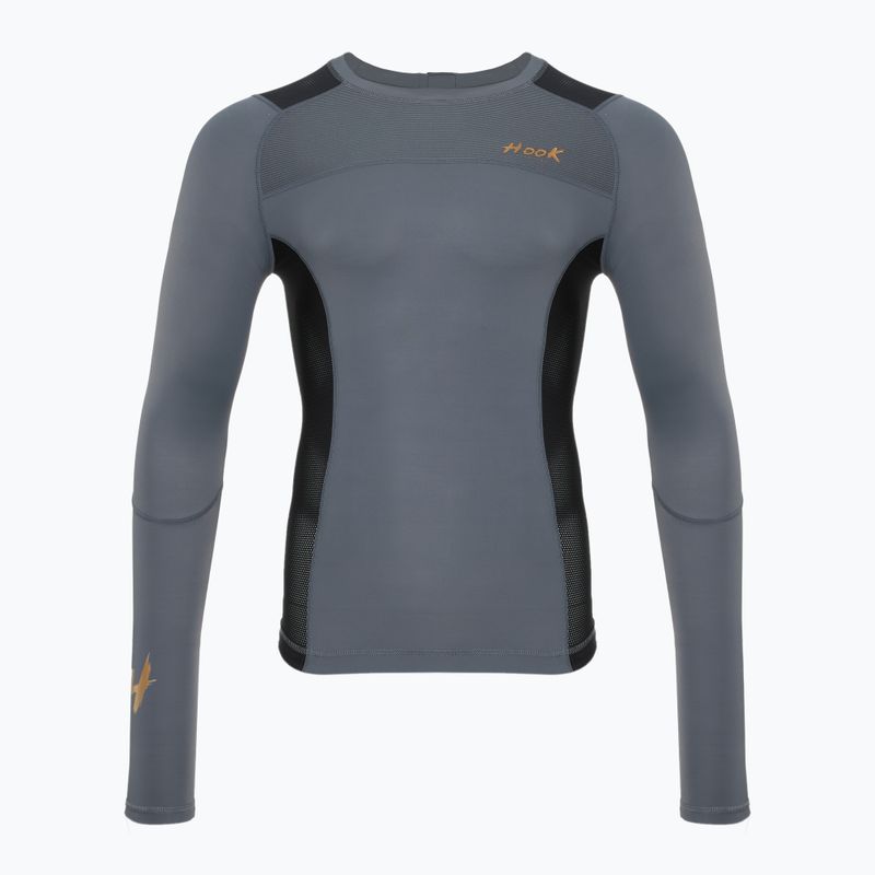 Pánsky rashguard s dlhým rukávom HOOK FIGHTING Base čierny  8