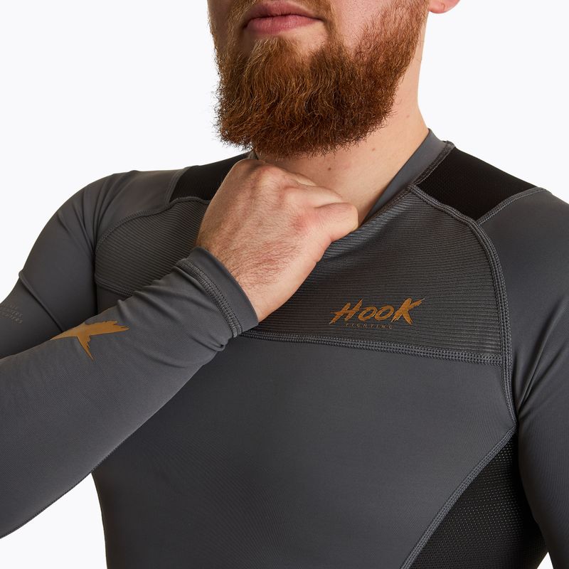 Pánsky rashguard s dlhým rukávom HOOK FIGHTING Base čierny  3