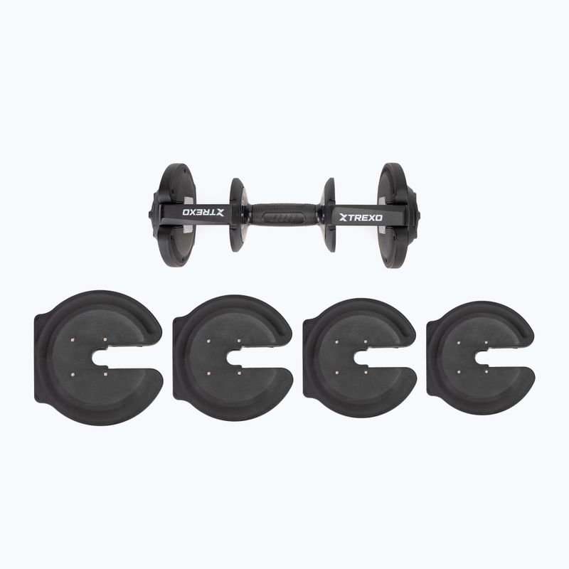 Nastaviteľná činka XTREXO TXO-B4W003 18 kg čierna 11