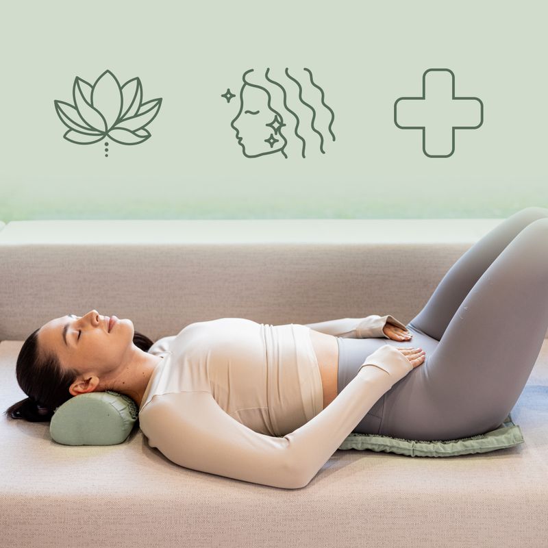 Akupresúrna podložka XTREXO s vankúšom TXO-B4Z004-GN zelená 8