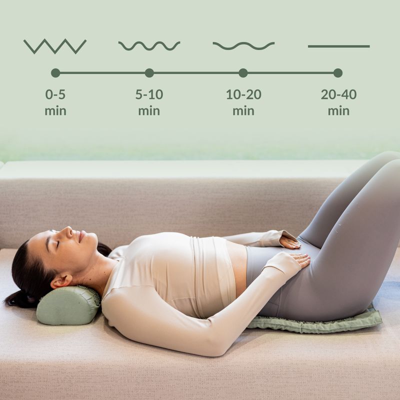 Akupresúrna podložka XTREXO s vankúšom TXO-B4Z004-GN zelená 11