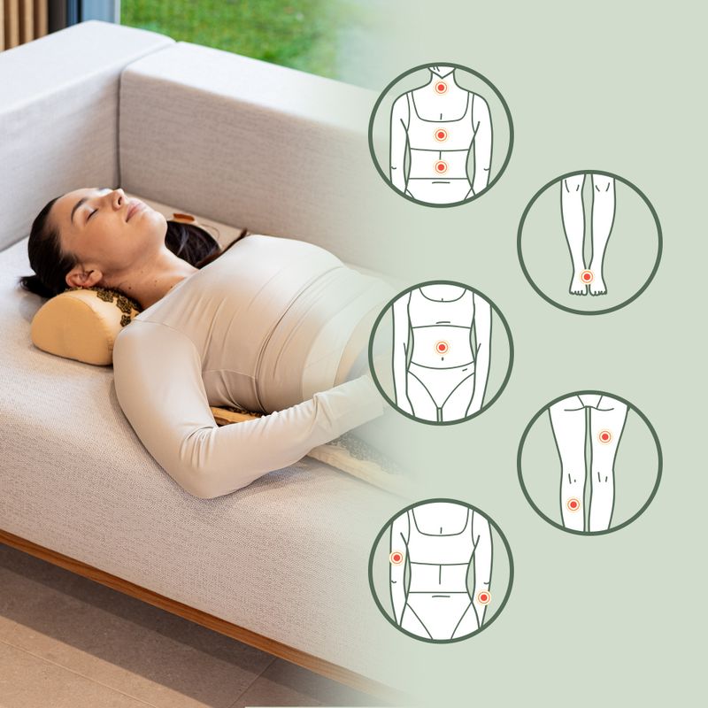 Akupresúrna podložka XTREXO s vankúšom TXO-B4Z004-BZ hnedá 10