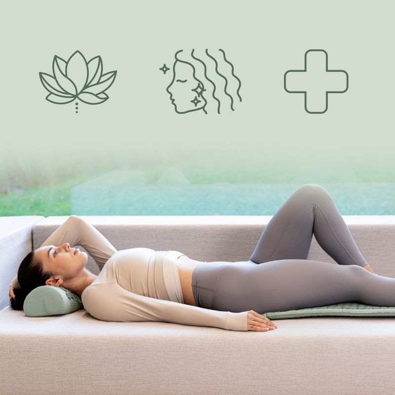 Akupresúrna podložka XTREXO veľká s vankúšom TXO-B4Z005-GN zelená 8