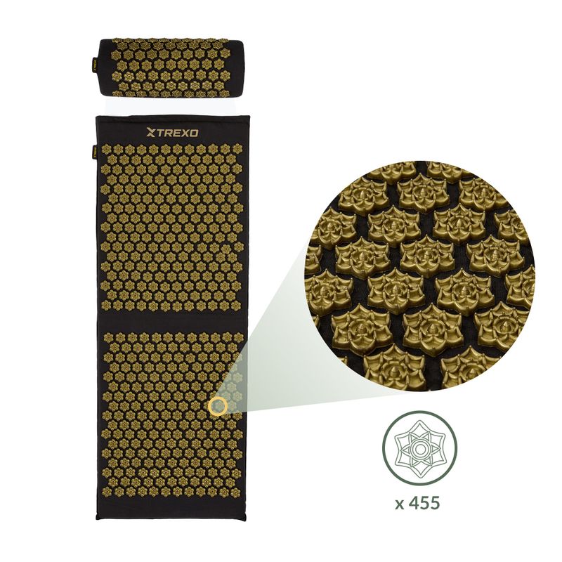 Akupresúrna podložka XTREXO veľká s vankúšom TXO-B4Z005-BK čierna 5