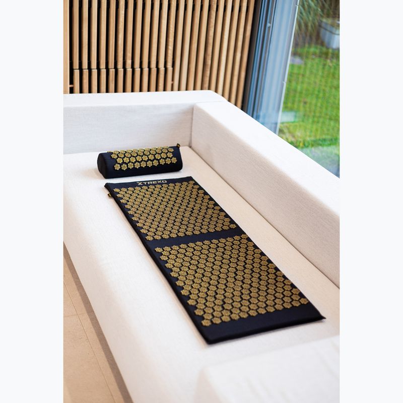 Akupresúrna podložka XTREXO veľká s vankúšom TXO-B4Z005-BK čierna 14