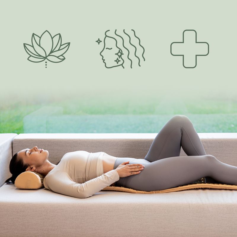 Akupresúrna podložka XTREXO veľká s vankúšom TXO-B4Z005-BZ hnedá 8