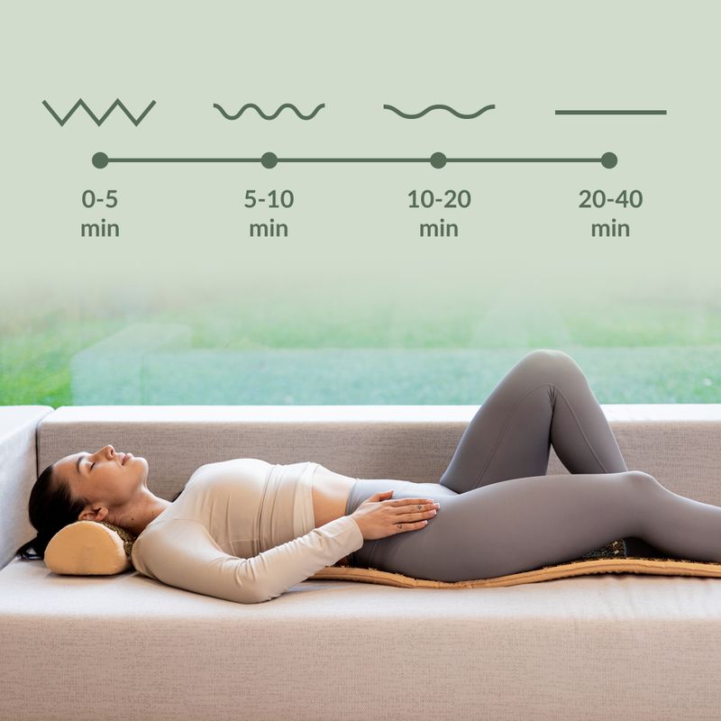 Akupresúrna podložka XTREXO veľká s vankúšom TXO-B4Z005-BZ hnedá 11