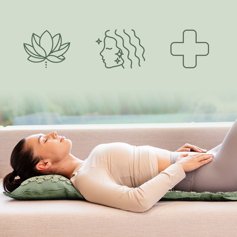 Akupresúrna podložka XTREXO ECO s vankúšom TXO-B4Z006-GN zelená 10