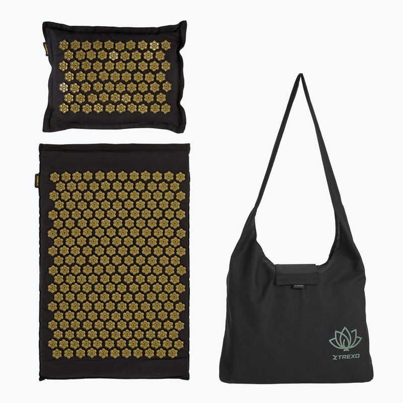 Akupresúrna podložka XTREXO ECO s vankúšom TXO-B4Z006-BK čierna