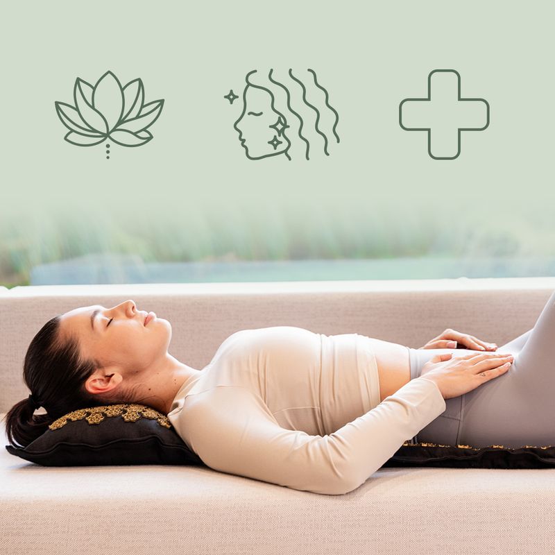 Akupresúrna podložka XTREXO ECO s vankúšom TXO-B4Z006-BK čierna 9