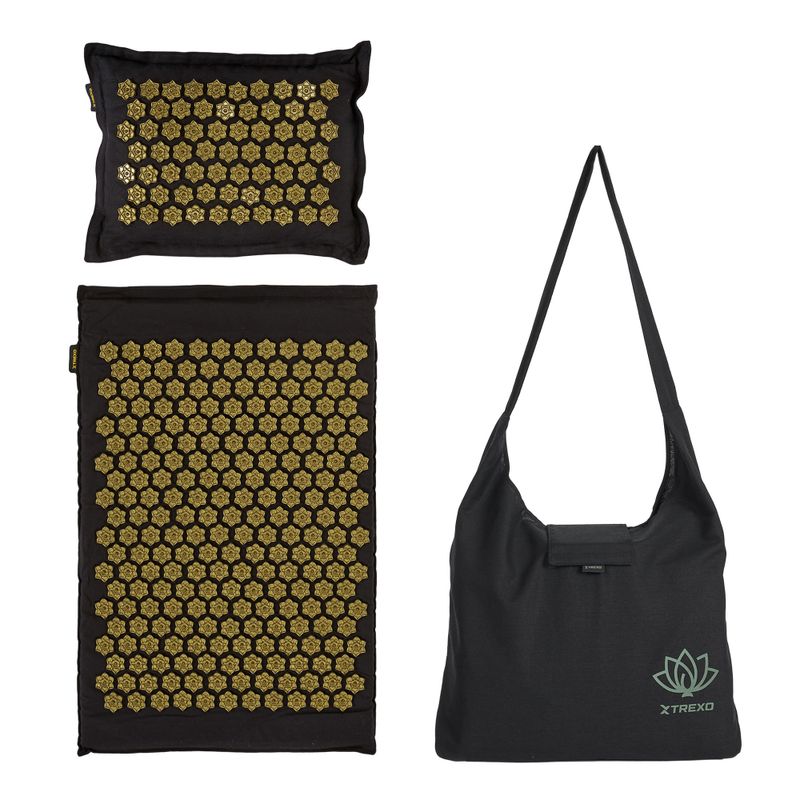Akupresúrna podložka XTREXO ECO s vankúšom TXO-B4Z006-BK čierna 15