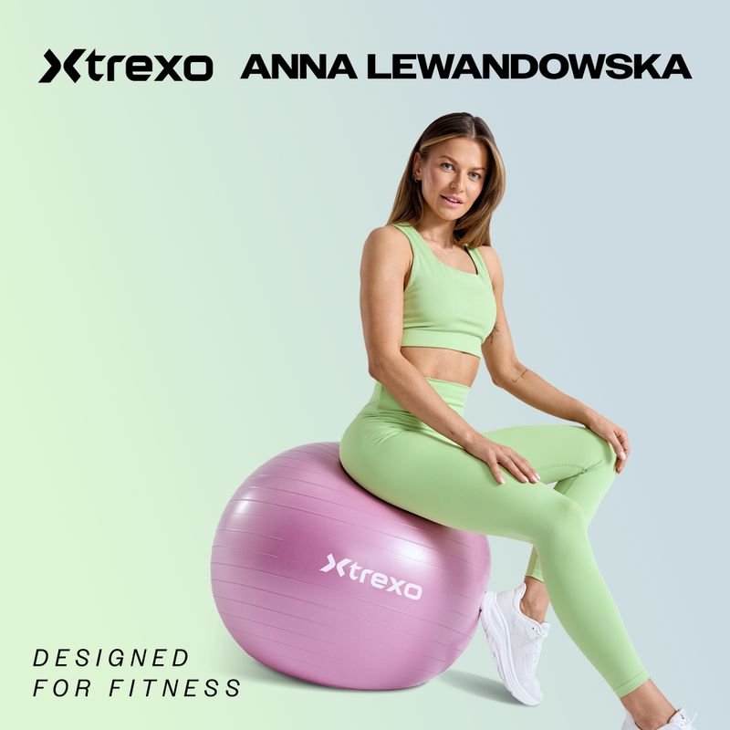 XTREXO TXO-B4Z022-GY 75 cm šedá masážna gymnastická lopta 2