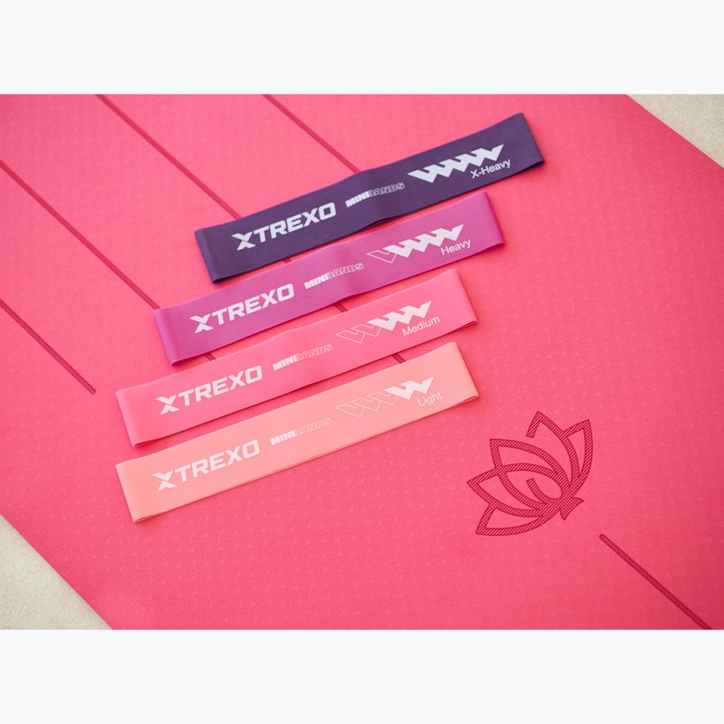 Súprava gúm na cvičenie TREXO Mini Power Band  TXO-B4Z053-ALL 5 ks viacfarebná 6