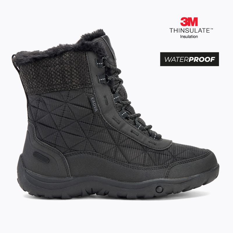 Dámske snehule KADVA Rava Mid WaterProof 3M Thinsulate čierne 2