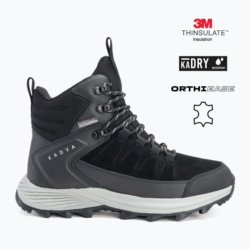 Pánske trekingové topánky KADVA Ascent Mid WaterProof čierne 2