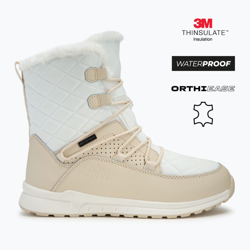 Zateplené dámske snehule KADVA Summit Mid WaterProof 3M Thinsulate biele 2