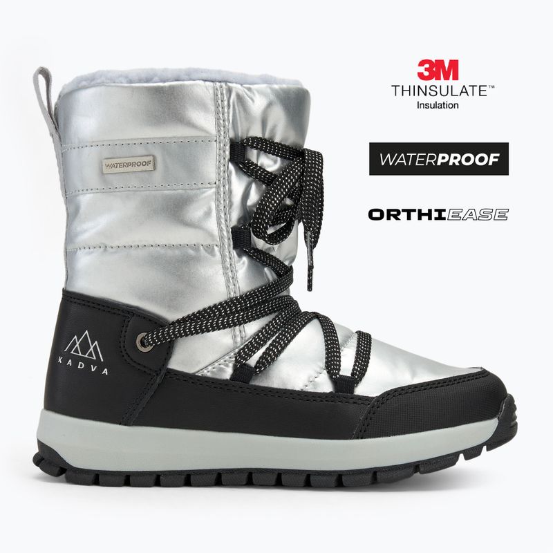 Detské snehule KADVA Haven WaterProof Jrg 3M Thinsulate strieborné 2