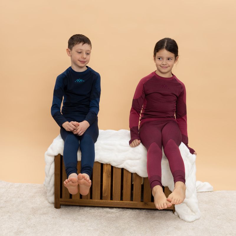 Komplet termoregulačnej bielizne pre deti KADVA Frosty Jrg Set bezšvový ružový 8