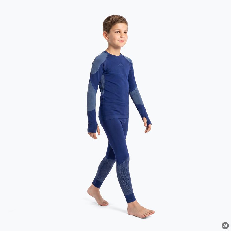 Komplet termoregulačnej bielizne pre deti KADVA Frosty Jrb Set bezšvový tmavomodrý 4