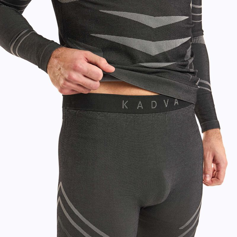 Komplet termoregulačnej pánskej bielizne KADVA Streif Set bezšvový čierny 8