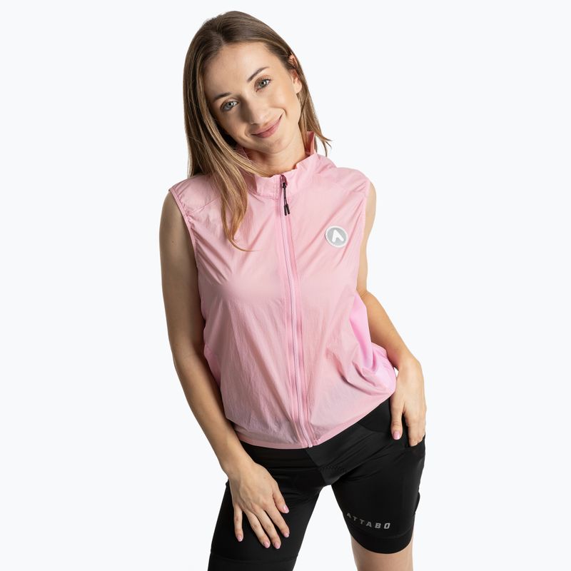 Dámska cyklistická vesta ATTABO Cahayo Vest Windproof pink 7