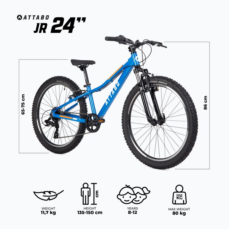 Detský bicykel ATTABO JR 24 modrý 2