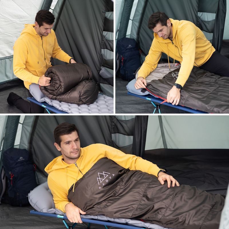 Spací vak KADVA Mumio R pravý čierny 5