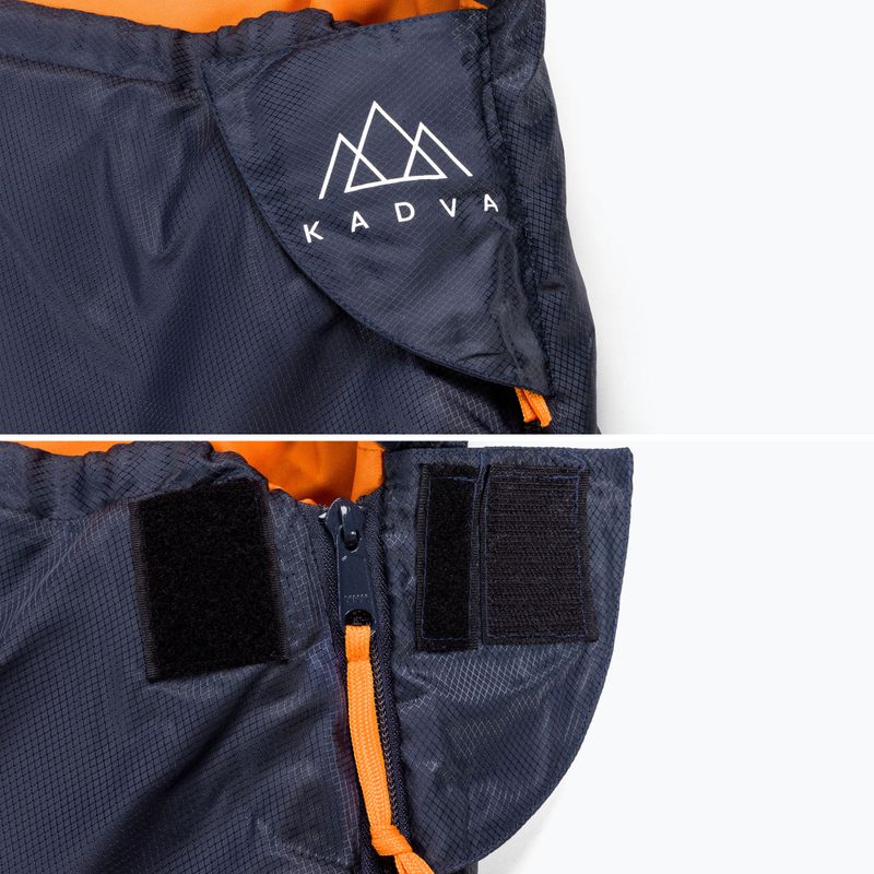 Spací vak KADVA Light 1000 L ľavý sivý 11