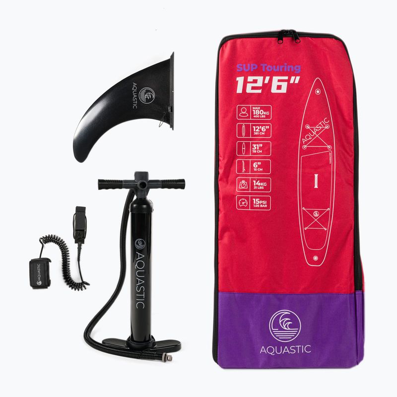 AQUASTIC Touring SUP doska 12'6" červená AQS-SUP004 12
