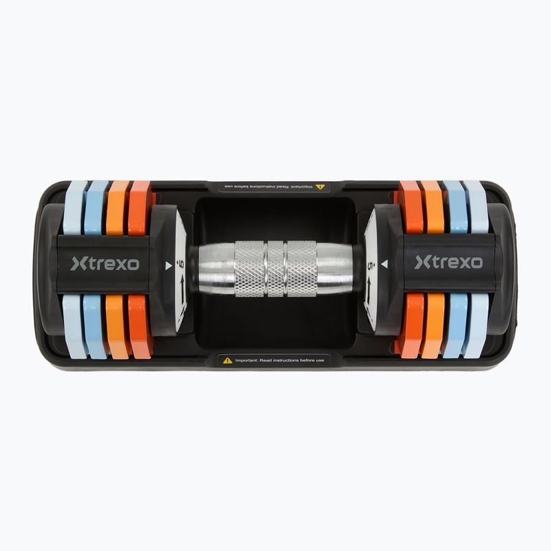 Nastaviteľná sada činiek XTREXO 2 x 5 kg viacfarebná 3