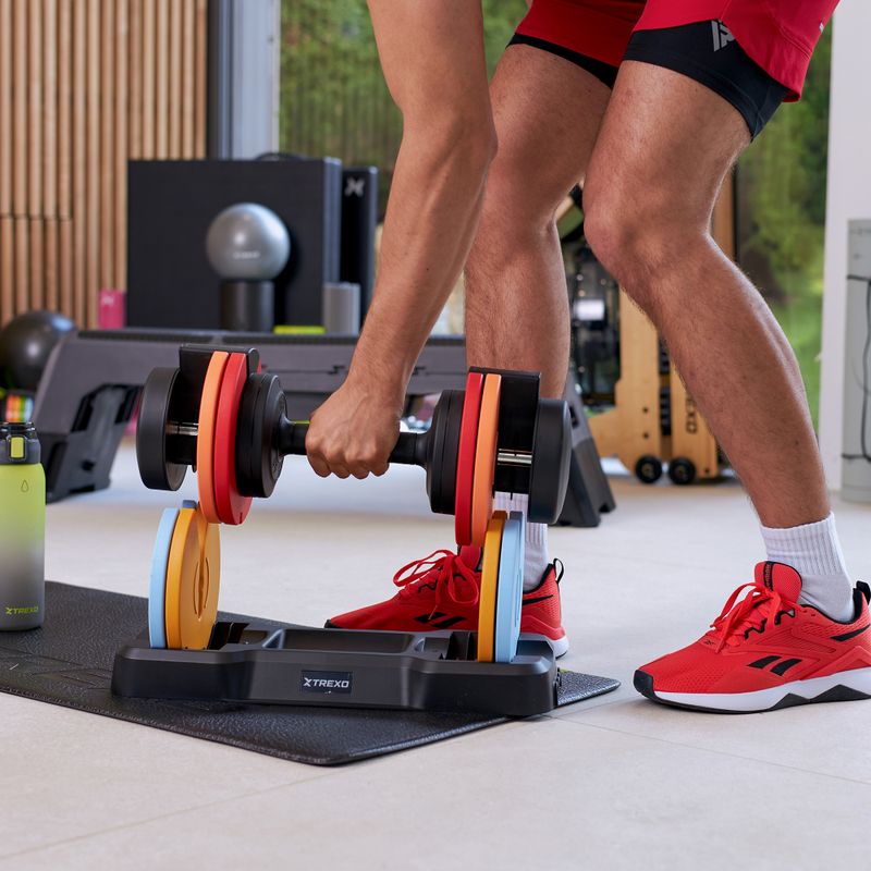 Nastaviteľná činka XTREXO 25 kg viacfarebná 9