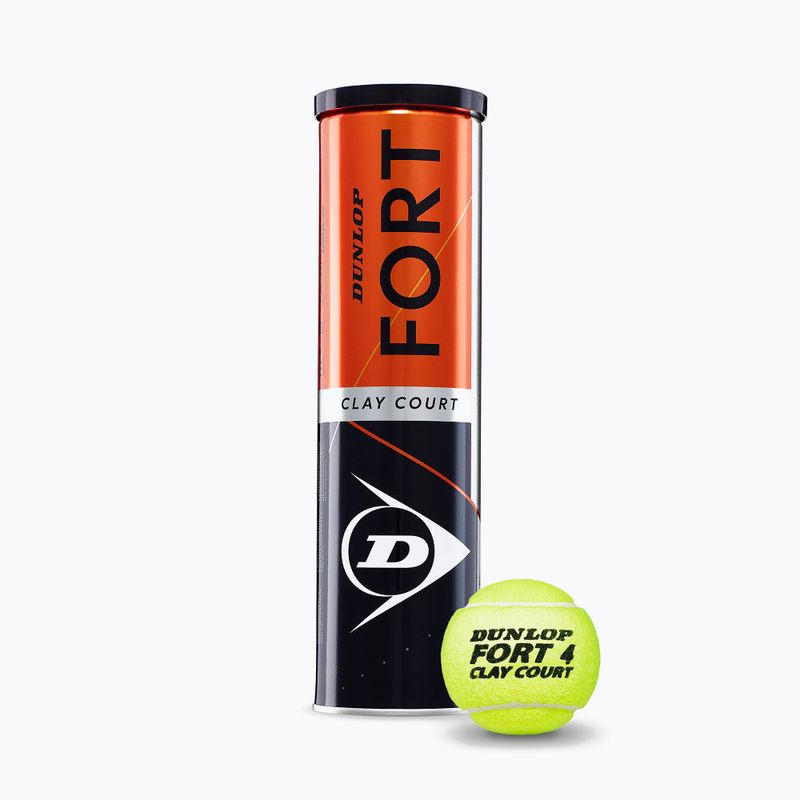 Tenisové loptičky Dunlop Fort Clay Court 4B 18 x 4 ks žlté 601318 2