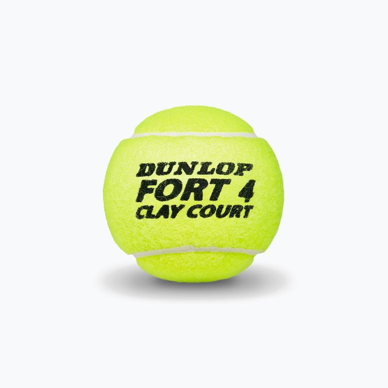 Tenisové loptičky Dunlop Fort Clay Court 4B 18 x 4 ks žlté 601318 3