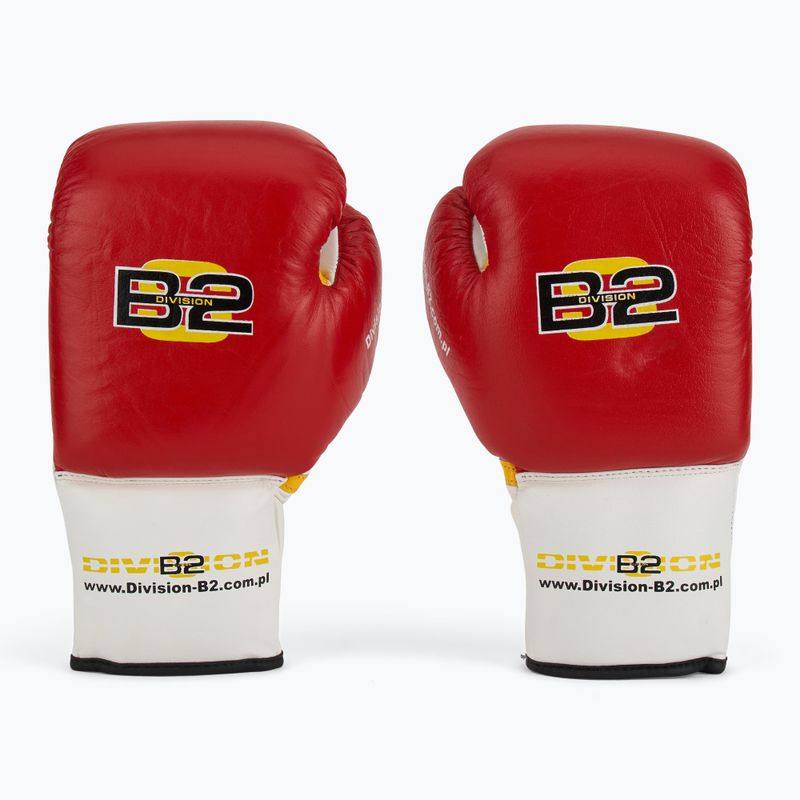 Boxerské rukavice DIVISION B-2 DIV-PFG1500 Pro 3-vrstvová pena červená/biela 2