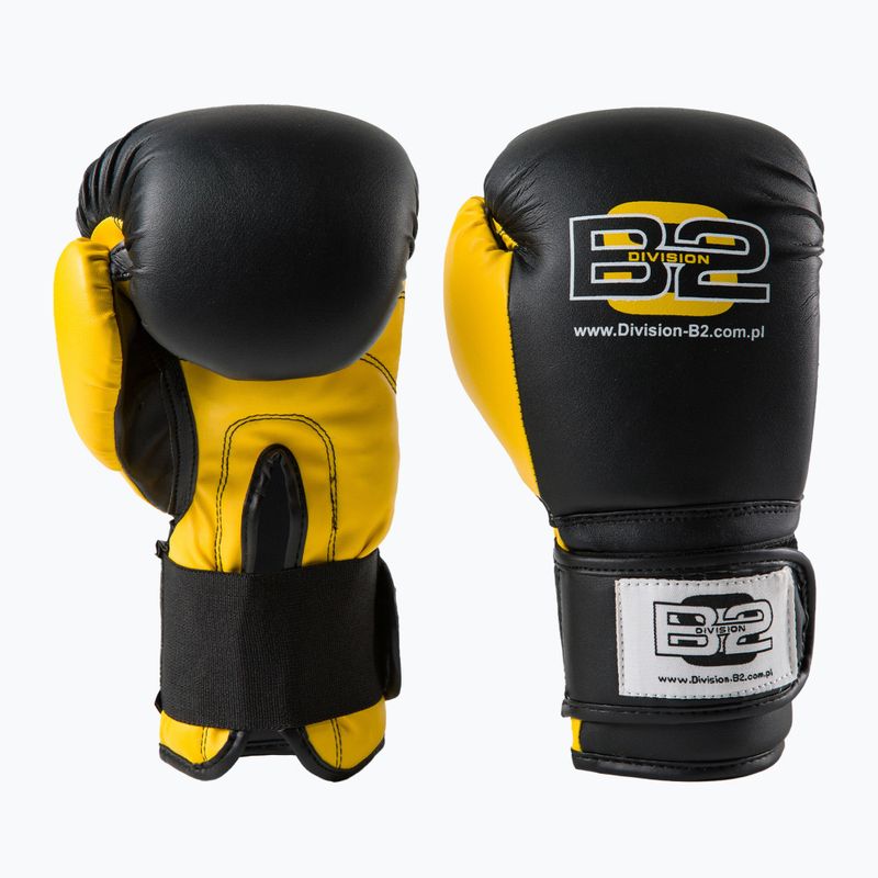 Boxerské rukavice Division B-2 čierno-žlté DIV-TG01