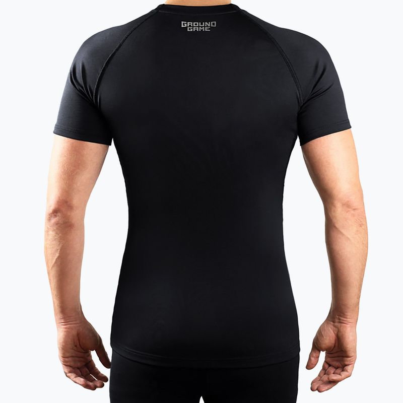 Rashguard Ground Game Essential Platinum black 2