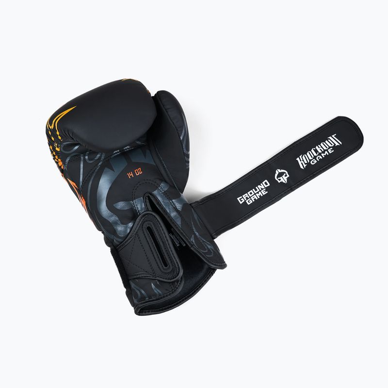 Boxerské rukavice Ground Game Flames black 6