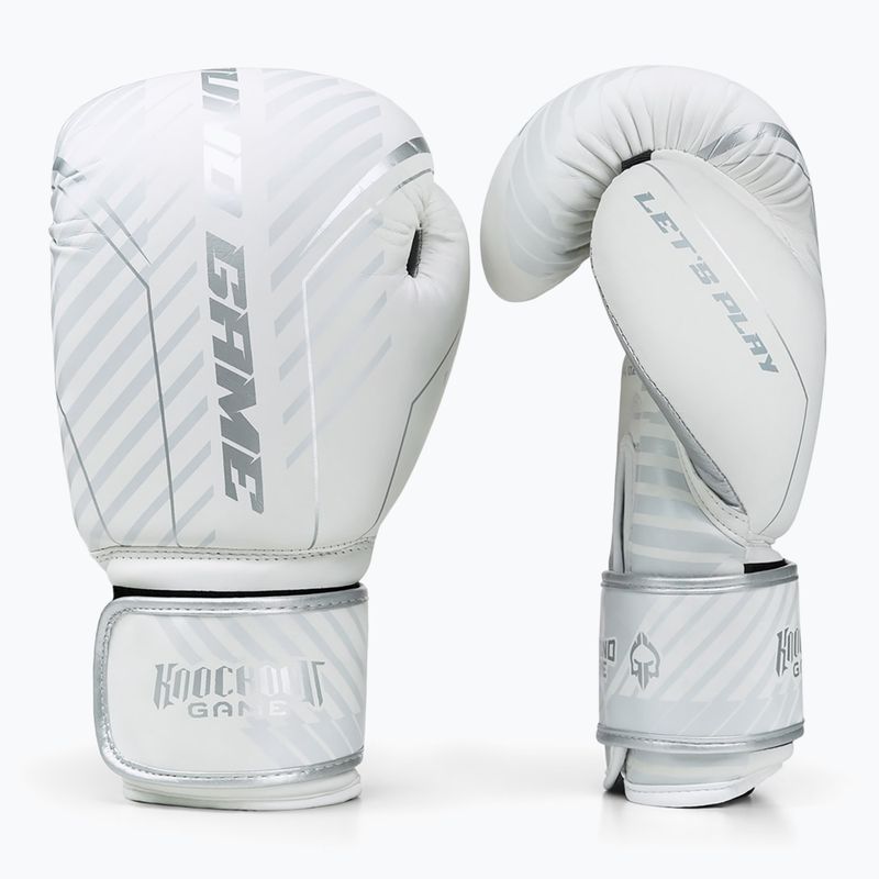 Boxerské rukavice Ground Game Platinum biele 3