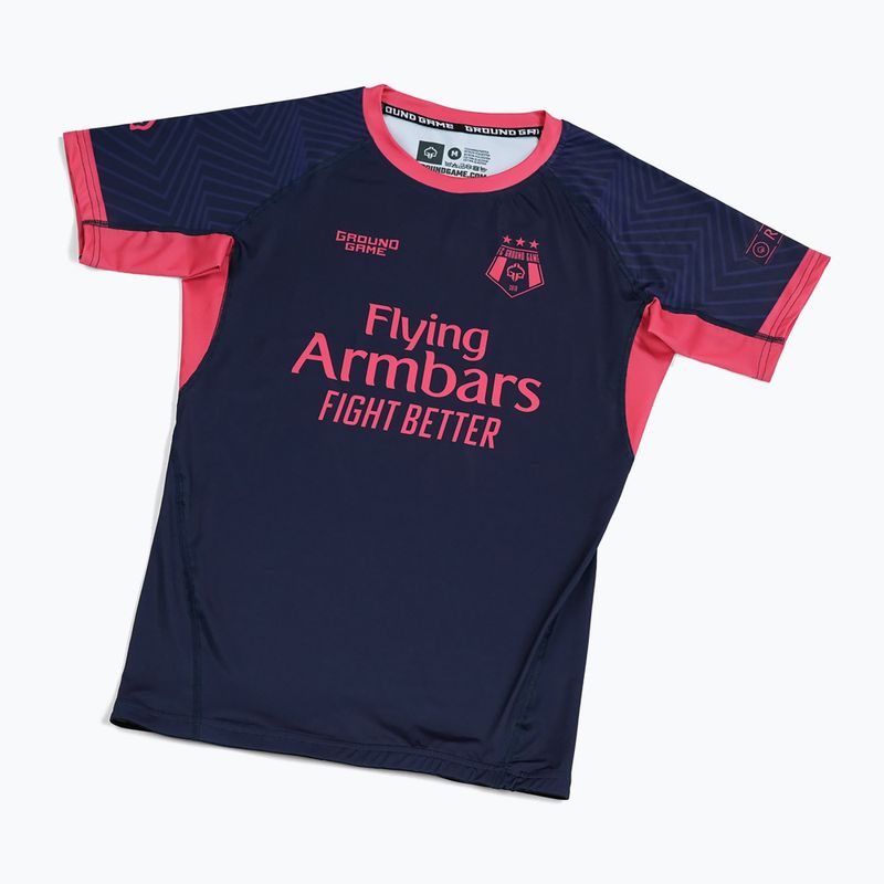 Rashguard Ground Game FC Armbar navy blue 3