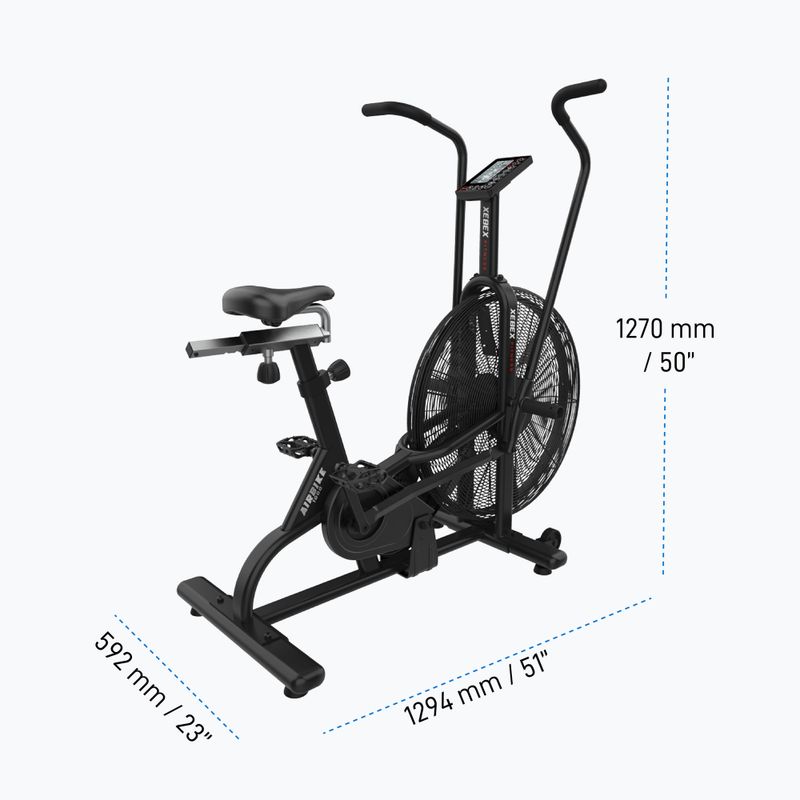 Vzduchový stacionárny bicykel Xebex Air 1000 black 8