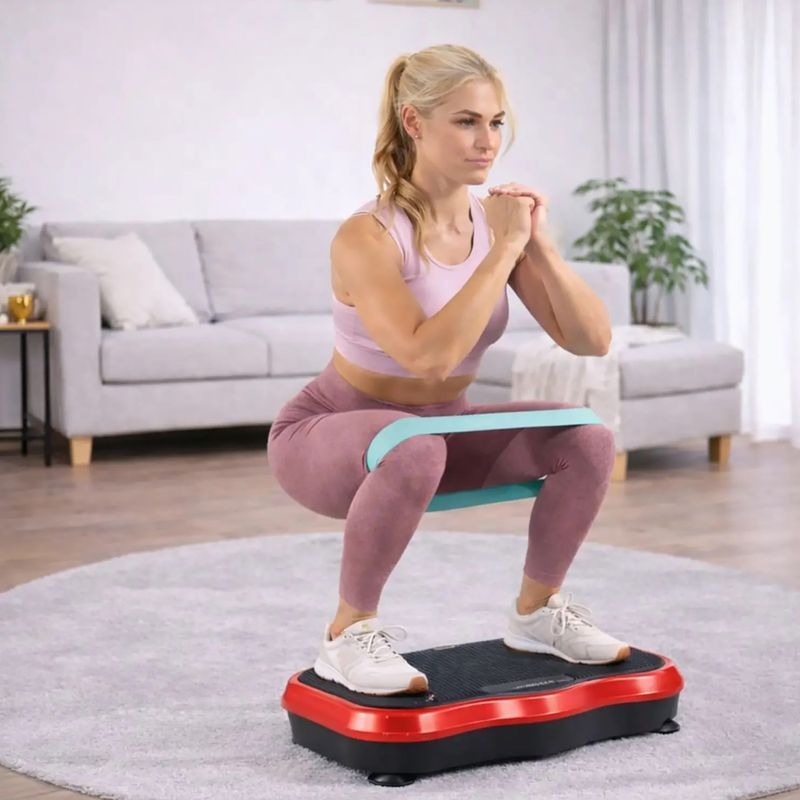 Vibračná platforma Extralink Moonwalk Spin Move black/red 8