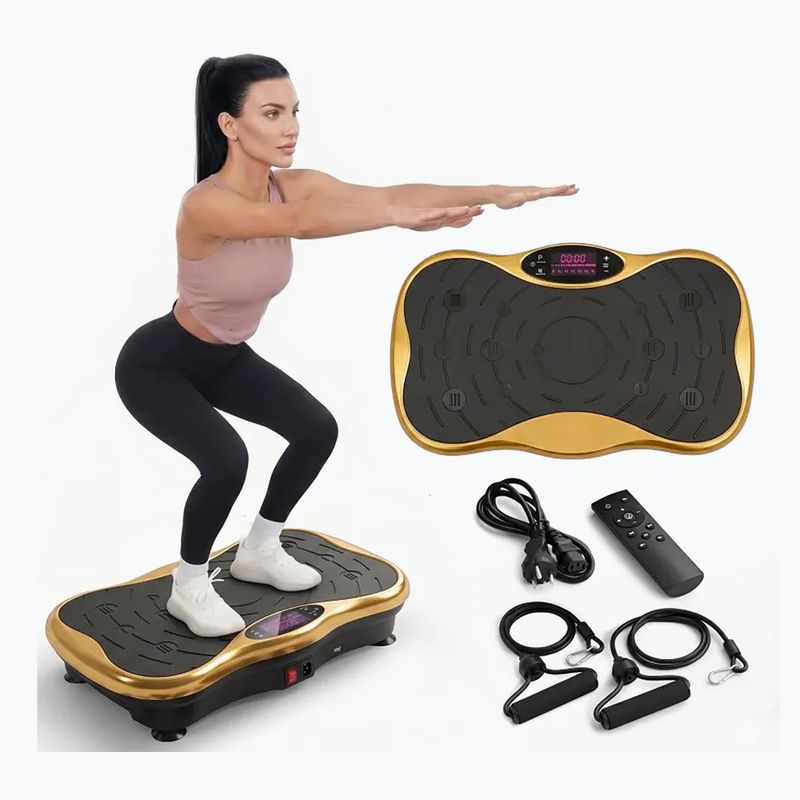 Vibračná platforma Extralink Moonwalk Spin Move black/gold 8