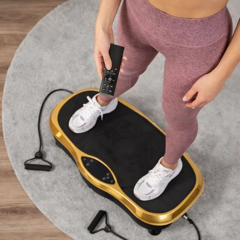 Vibračná platforma Extralink Moonwalk Spin Move black/gold 11
