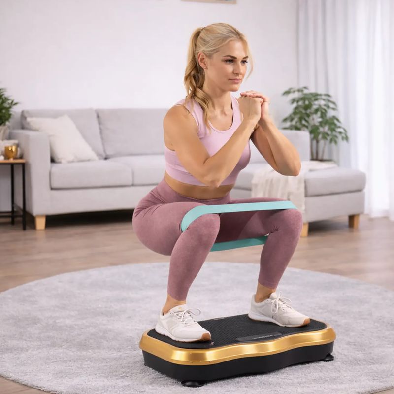 Vibračná platforma Extralink Moonwalk Spin Move black/gold 13
