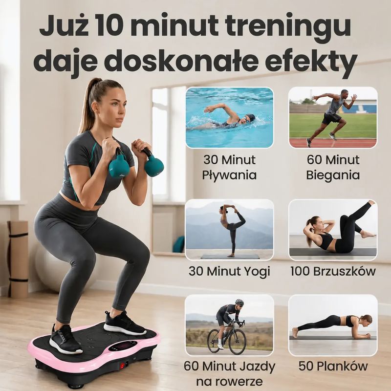 Vibračná platforma Extralink Moonwalk Spin Move black/pink 13