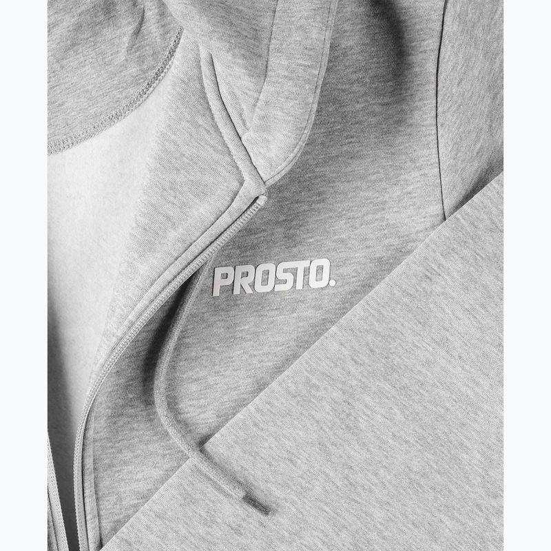 Pánska mikina PROSTO Rendot Zip Hoodie šedá 4