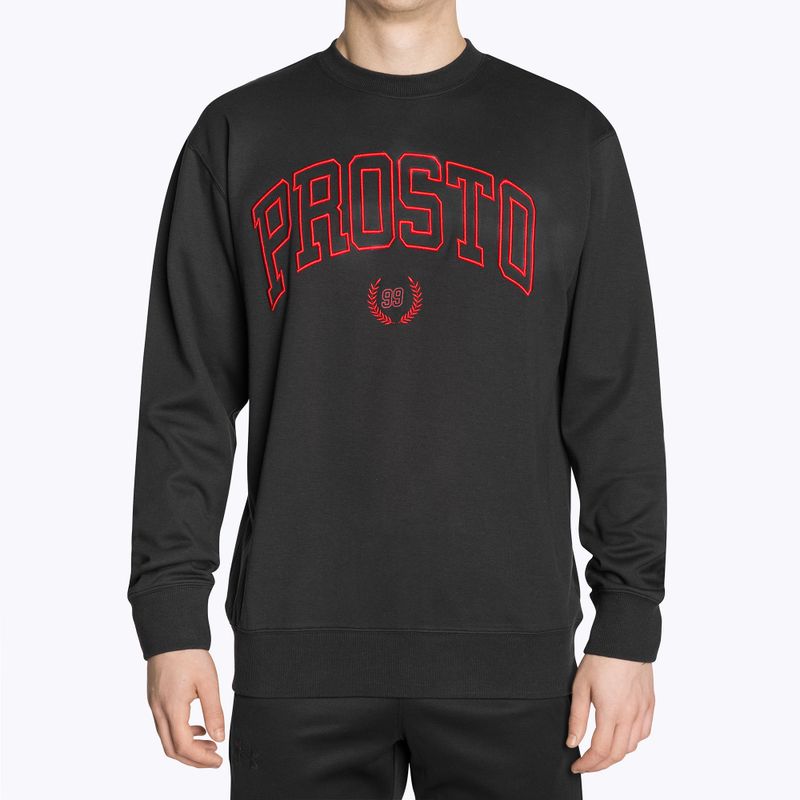 Pánska mikina PROSTO Crewneck Varsity čierna