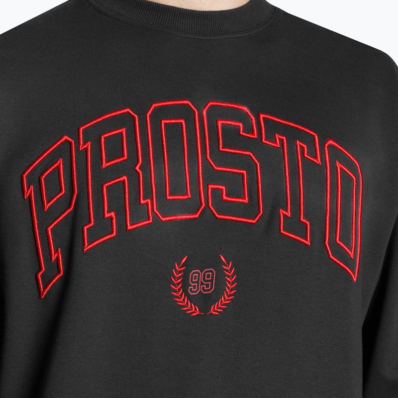 Pánska mikina PROSTO Crewneck Varsity čierna 3